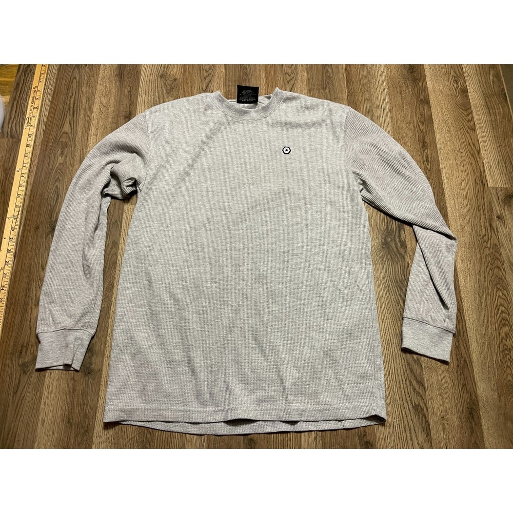 Southpole Shirt, Men's Size XL, Gray, Long Sleeve, Logo, Crew Neck